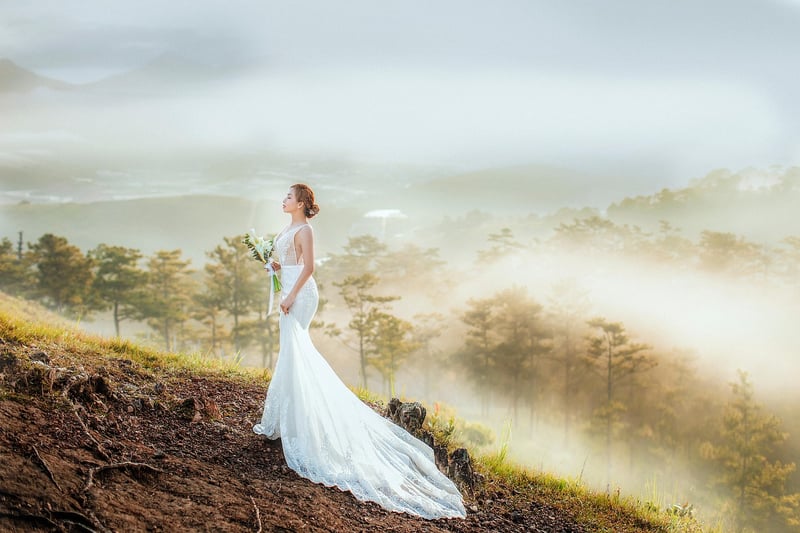 Bride at wedding